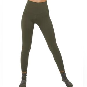 Aerie OFFLINE High-Rise Real Me 7/8 Leggings Olive Green Seamless Women's M